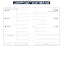 2026 A5 size Week On Two Pages Diary organiser refill | Fountain pen friendly