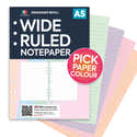 Recharges Feuilles Non Datées Pour Filofax A5 – Quadrillées, 6 Trous, Couleurs Variées - 6