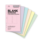 blank notepaper organiser refills insert coloured and white paper 6-ring organiser compatible