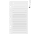 Personal size Narrow ruled notepaper organiser refill | Coloured paper