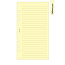 Personal size Wide ruled notepaper organiser refill | Coloured paper