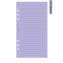 Personal size Wide ruled notepaper organiser refill | Coloured paper