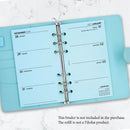 2027 Personal size Week on two pages diary organiser refill | Coloured paper