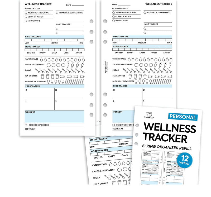 Personal size Wellness tracker organiser refill | Classic collection