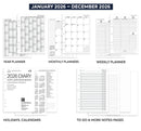 2026 A5 size Week On Two Pages Diary with Appointments organiser refill | Fountain pen friendly
