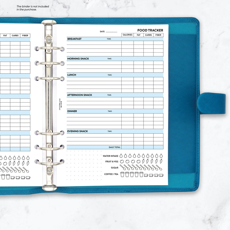 A5 size Food tracker organiser refill | Classic collection
