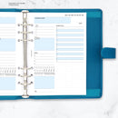 A5 size Undated daily planner organiser refill |Classic collection
