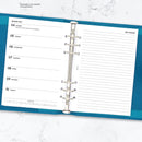 2027 A5 size week on one page diary & lined notes organiser refill insert | Filofax A5 COMPATIBLE | 148 x 210mm