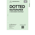 A5 size dotted bullet notepaper organiser refill | Coloured paper