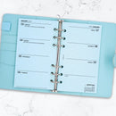 2028 Personal size Week on two pages diary organiser refill | Coloured paper