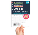 Academic 2026-2027 A5 size week on two pages appointments diary organiser refill insert | Filofax A5 COMPATIBLE | 148 x 210mm