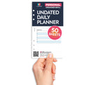 Personal size Undated daily planner organiser refill | Classic collection