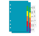 Personal size 12-part cardstock dividers & clear tab labels