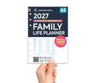2027 A5 size Family life planner organiser refill insert | Filofax A5 COMPATIBLE | 148 x 210mm