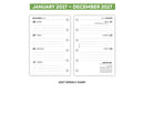 2027 Pocket size Week on two pages lined diary organiser refill | Essential collection