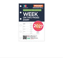 2027 Pocket size week on two pages diary refill organiser insert