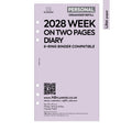 2028 Personal size Week on two pages diary organiser refill | Coloured paper