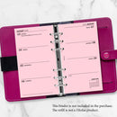 Academic 2026-2027 Week on two pages pink diary organiser refill insert | Filofax PERSONAL size COMPATIBLE | 95 x 171mm