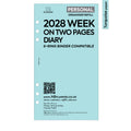 2028 Personal size Week on two pages diary organiser refill | Coloured paper