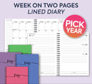 Week-to-view A5 spiral diary 2025  2026 academic Tax year