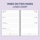 A5 Week on two pages lined spiral diary | Monthly/Weekly