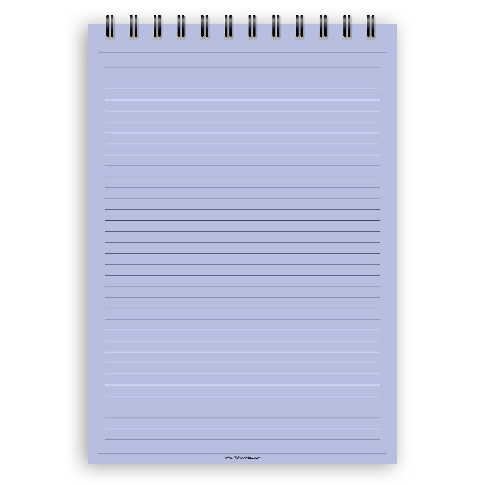 A5 narrow-ruled notepad | Spiral desk pad | Coloured and white paper