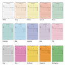 A5 meetings planner notepad | Spiral desk pad | Coloured and white paper