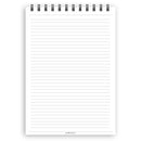 A5 narrow-ruled notepad | Spiral desk pad | Coloured and white paper