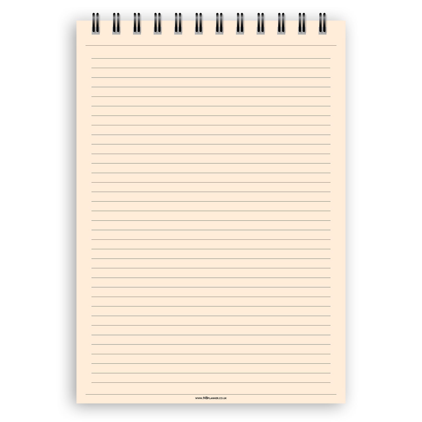 A5 narrow-ruled notepad | Spiral desk pad | Coloured and white paper