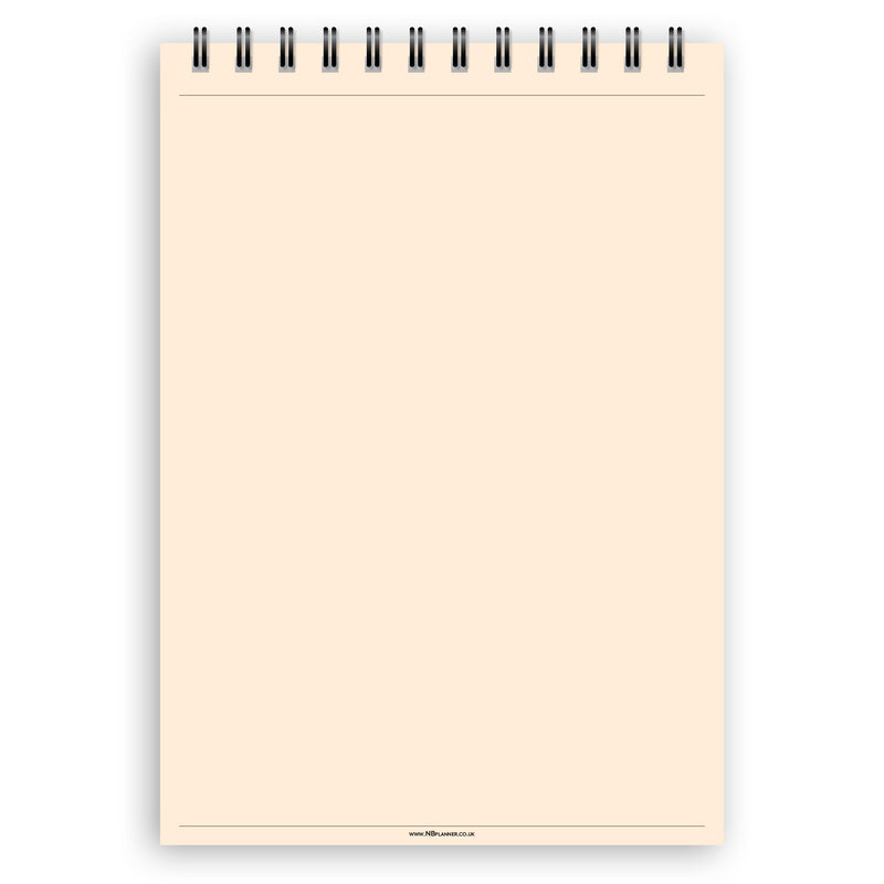 A5 plain paper notepad | Spiral desk pad | Coloured and white paper