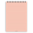 A5 narrow-ruled notepad | Spiral desk pad | Coloured and white paper