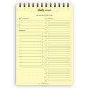 A5 daily schedule notepad | Spiral desk pad | Coloured and white paper