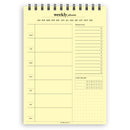 A5 weekly planner notepad | Spiral desk pad | Coloured and white paper