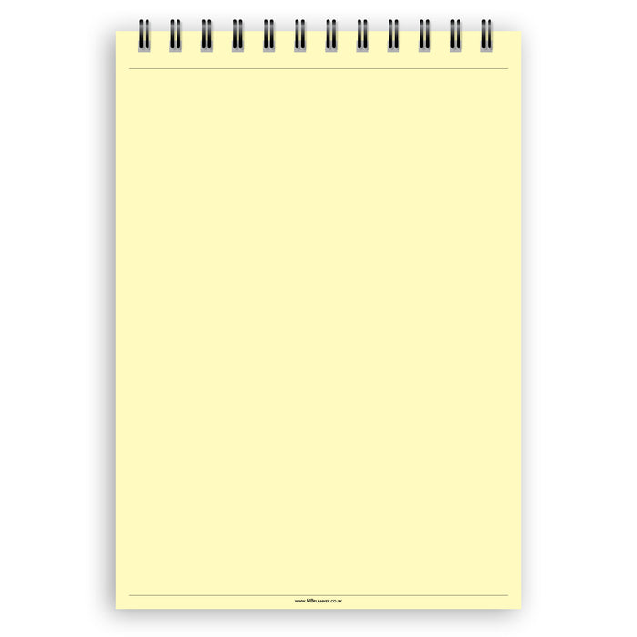 A5 plain paper notepad | Spiral desk pad | Coloured and white paper