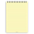 A5 narrow-ruled notepad | Spiral desk pad | Coloured and white paper
