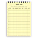 A5 weekly schedule notepad | Spiral desk pad | Coloured and white paper