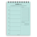 A5 weekly planner notepad | Spiral desk pad | Coloured and white paper