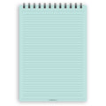 A5 narrow-ruled notepad | Spiral desk pad | Coloured and white paper