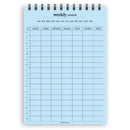 A5 weekly schedule notepad | Spiral desk pad | Coloured and white paper