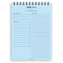 A5 daily schedule notepad | Spiral desk pad | Coloured and white paper