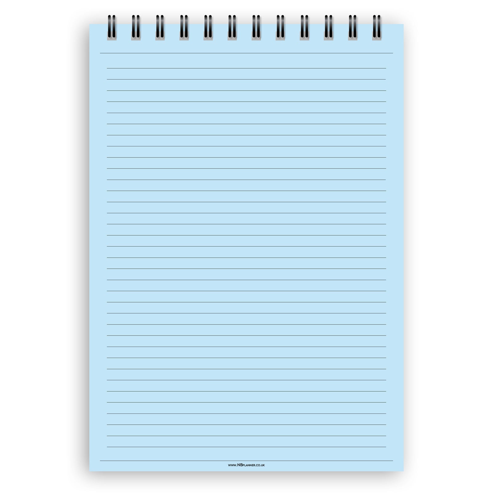 A5 narrow-ruled notepad | Spiral desk pad | Coloured and white paper