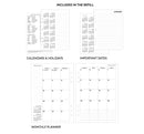 A5 size Month on two pages diary organiser refill | Coloured paper
