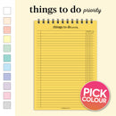 Things to do A5 notepad