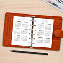 Academic 2026-2027 Pocket size Week on two pages diary organiser refill | Essential collection
