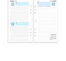 2028 Personal size Day on one page lined diary organiser refill | Classic collection