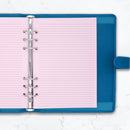 A5 size narrow ruled notepaper organiser refill | Coloured paper