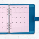 A5 size Month on two pages diary organiser refill | Coloured paper