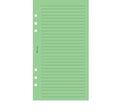 Personal size Narrow ruled notepaper organiser refill | Coloured paper