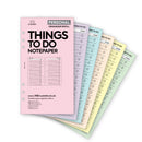 Personal size Things to do notepaper organiser refill | Coloured paper