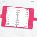 Personal size Week on one page diary organiser refill | Monthly/Weekly | Classic collection
